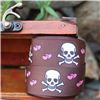 Order  Pirate Ribbon - Skull & Cross Bones Hearts/Brown